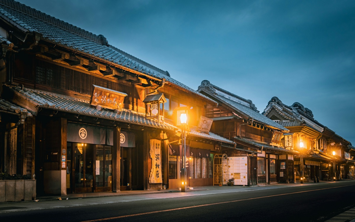 川越の蔵造りの町並み